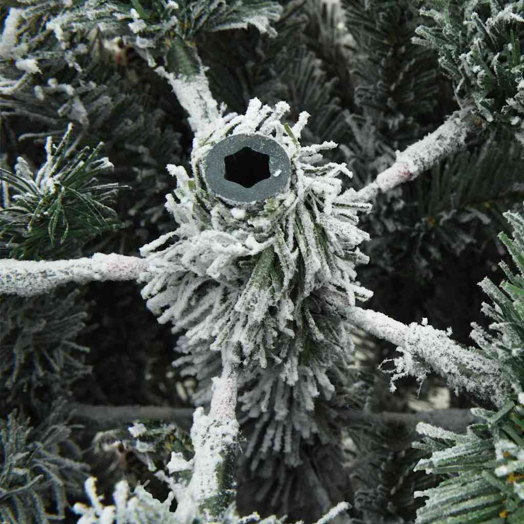 Kunstig svingbar juletre med snødekk med stativ Hvit 120 cm