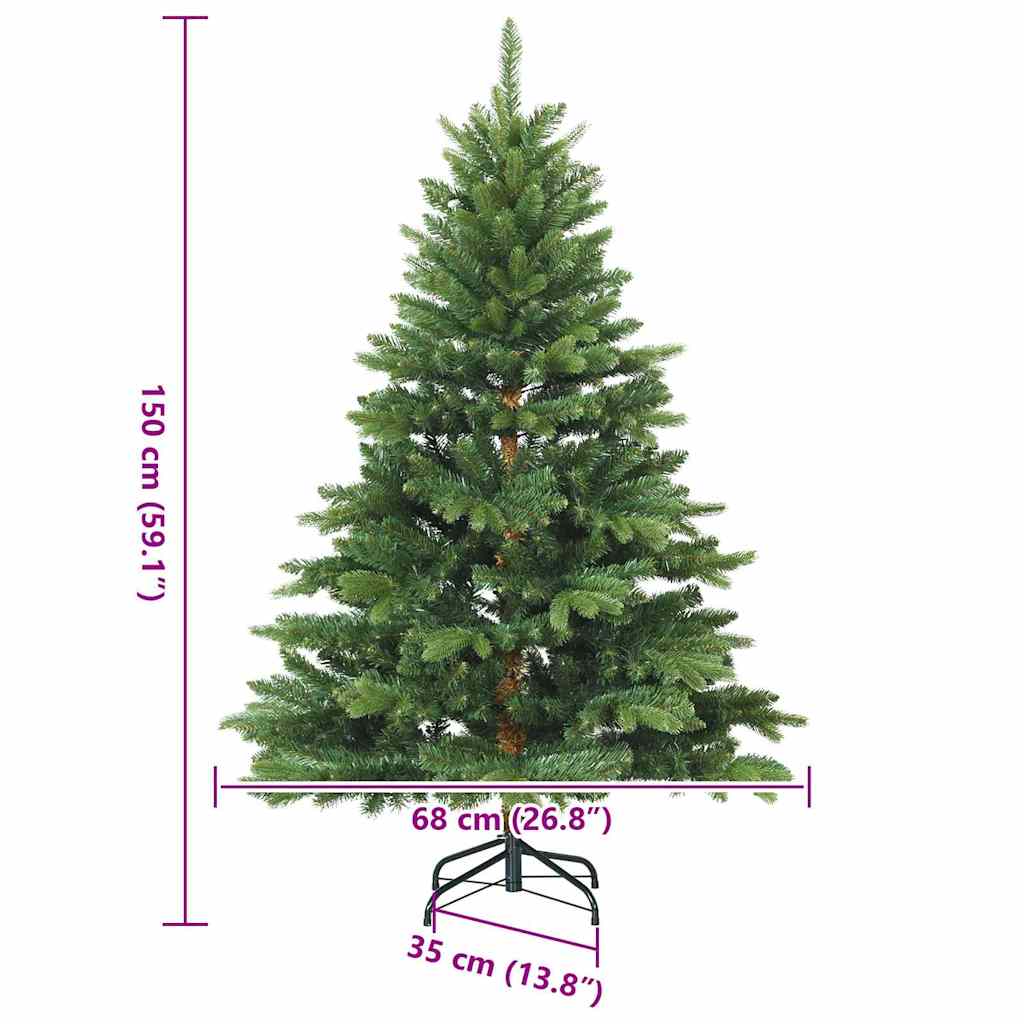 Kunstig sammensatt juletre grønn 150 cm PVC, PE og stål