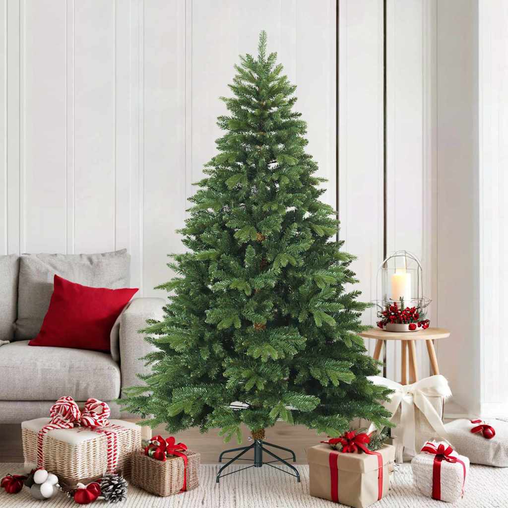 Kunstig sammensatt juletre grønn 180 cm PVC, PE og stål
