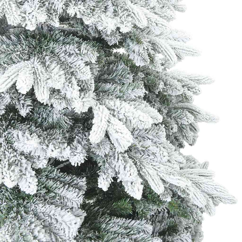 Moderne Kunstig Hengslet Juletre Snø Flocket Hvit 150 cm