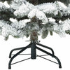Moderne Kunstig Hengslet Juletre Snø Flocket Hvit 150 cm