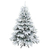 Moderne Kunstig Hengslet Juletre Snø Flocket Hvit 150 cm