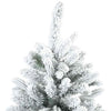 Moderne Kunstig Hengslet Juletre Snø Flocket Hvit 180 cm