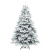 Moderne Kunstig Hengslet Juletre Snø Flocket Hvit 180 cm