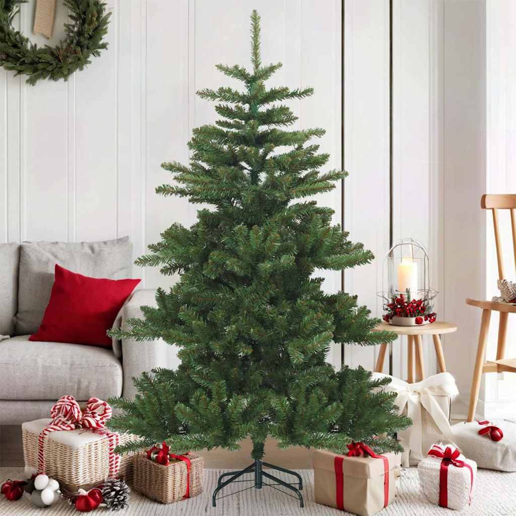 Kunstig sammensatt juletre med stativ grønn 150 cm PVC, stål