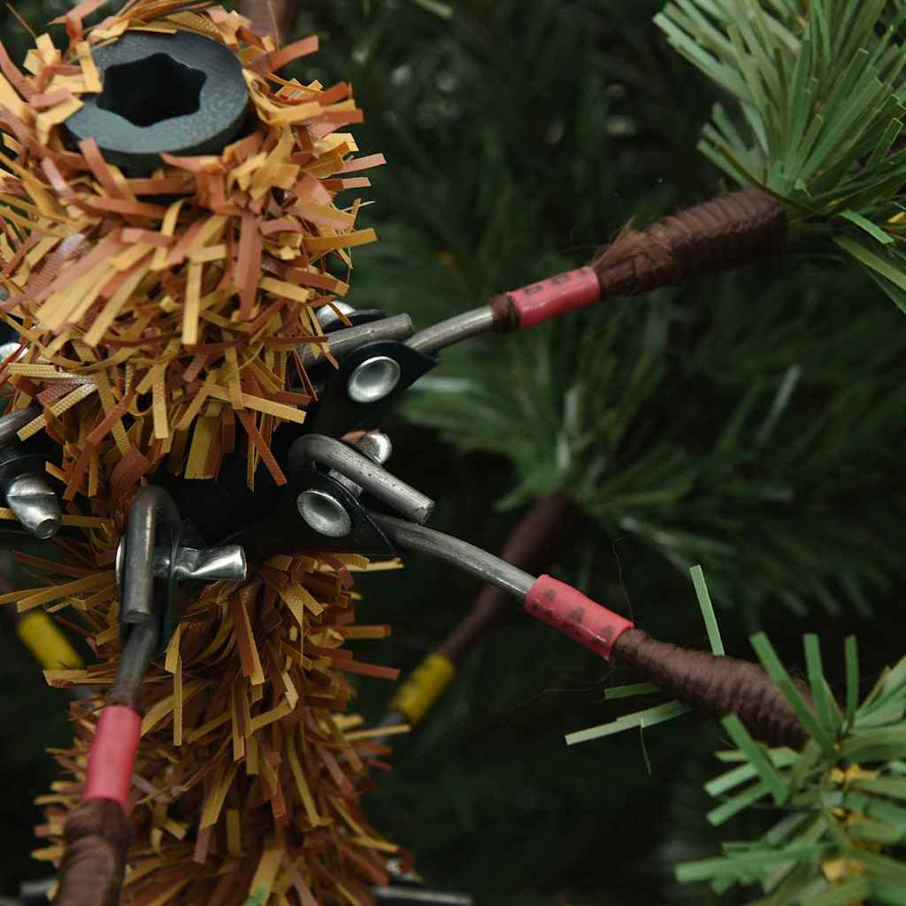 Kunstig sammensatt juletre med stativ grønn 210 cm PVC, stål