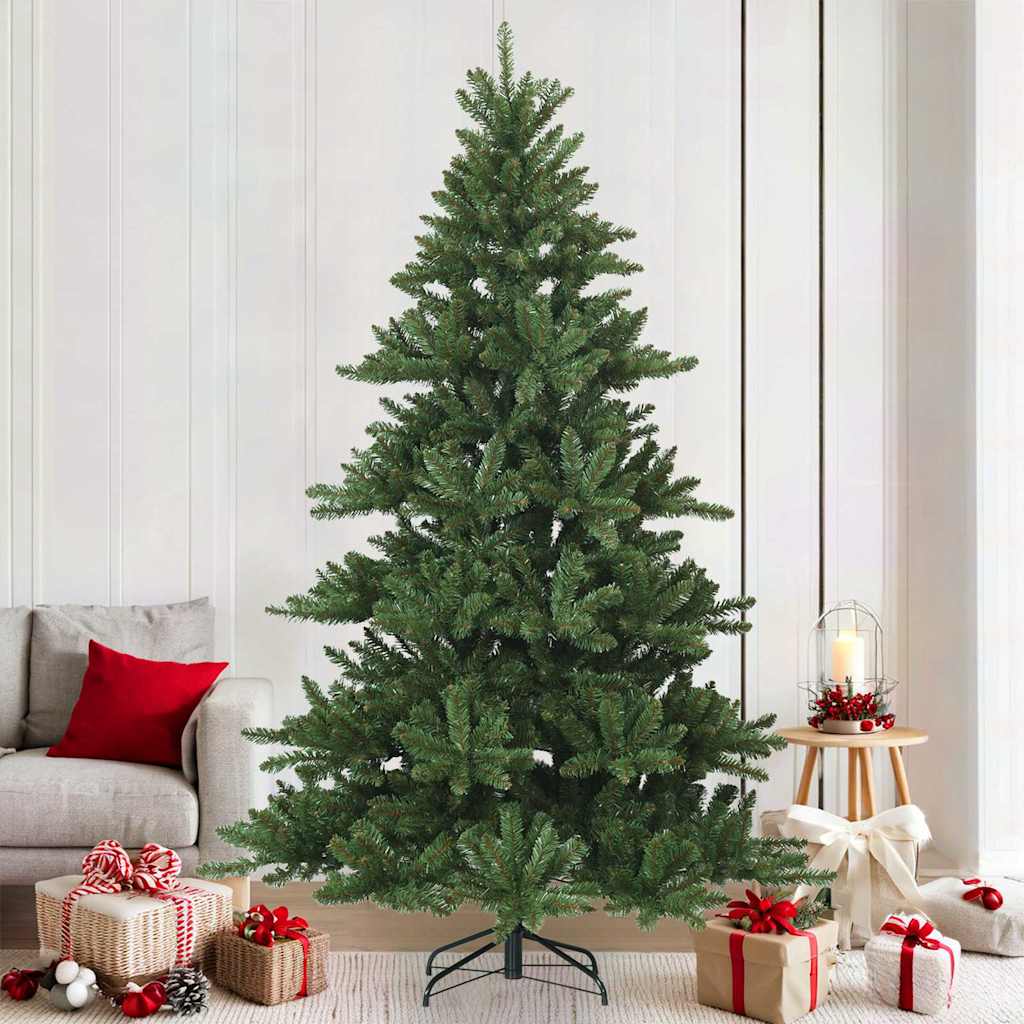 Kunstig sammensatt juletre med stativ grønn 210 cm PVC, stål