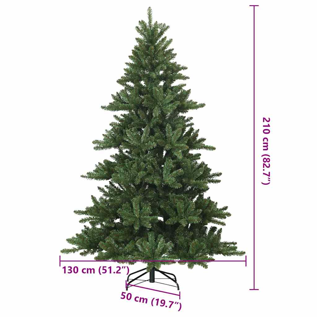 Kunstig sammensatt juletre med stativ grønn 210 cm PVC, stål