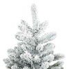Moderne Kunstig Hengslet Juletre Snø Flocket Hvit 150 cm