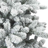 Moderne Kunstig Hengslet Juletre Snø Flocket Hvit 150 cm