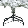 Moderne Kunstig Hengslet Juletre Snø Flocket Hvit 150 cm
