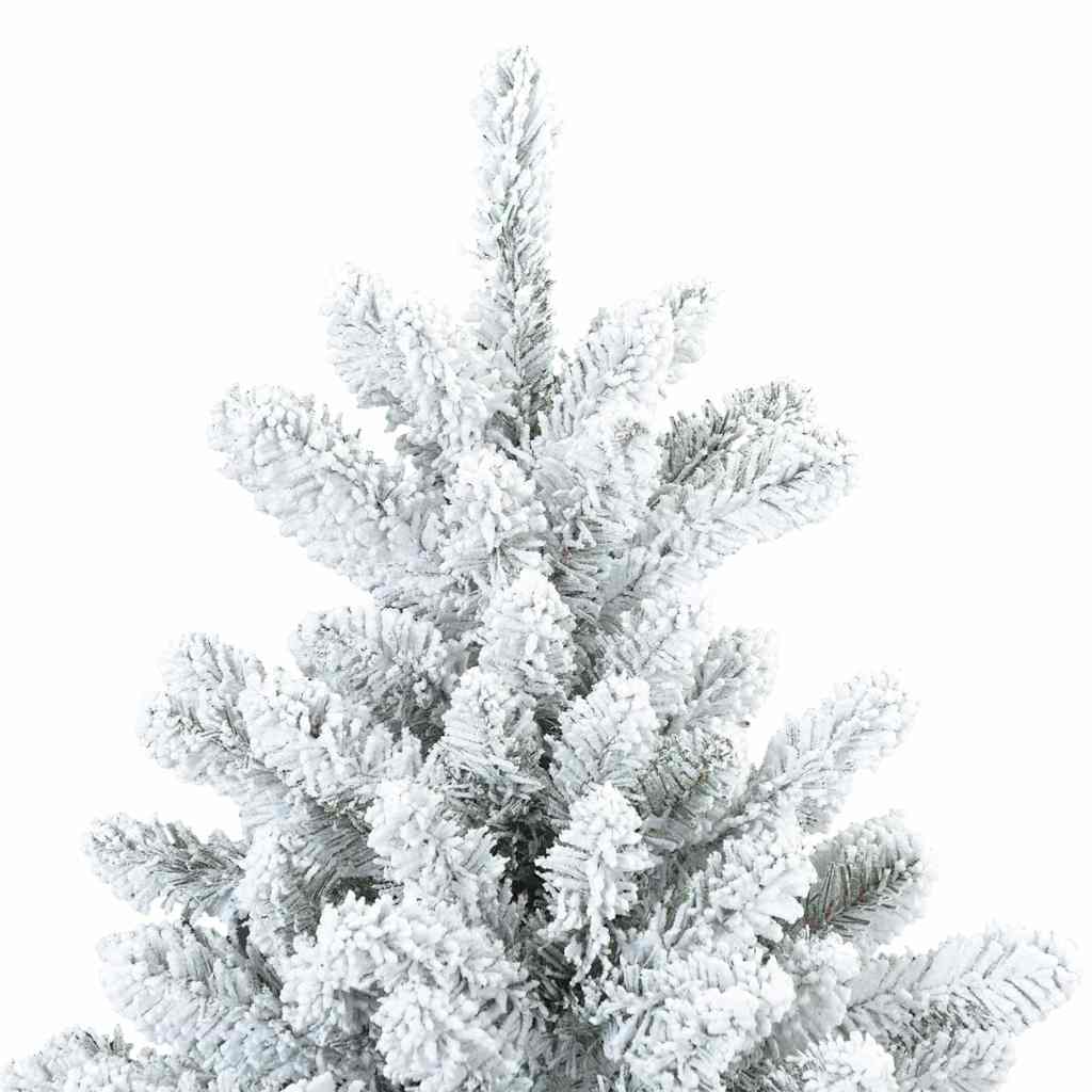 Moderne Kunstig Hengslet Juletre Snø Flocket Hvit 180 cm