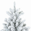 Moderne Kunstig Hengslet Juletre Snø Flocket Hvit 180 cm