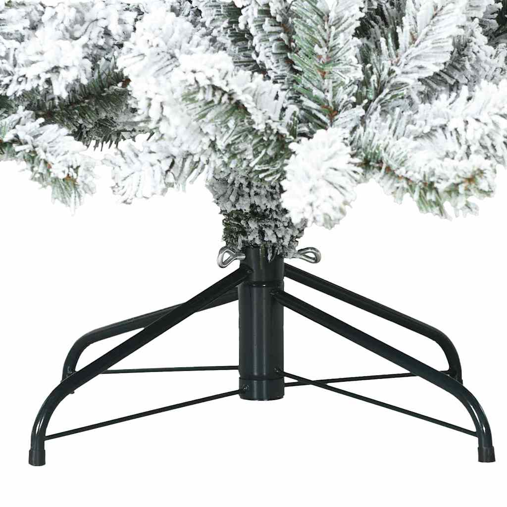 Moderne Kunstig Hengslet Juletre Snø Flocket Hvit 180 cm