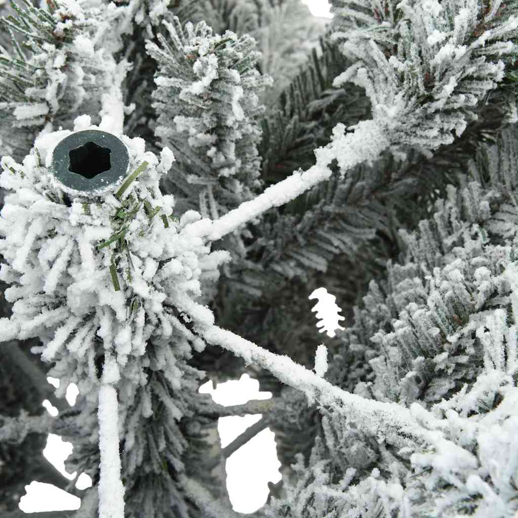 Moderne Kunstig Hengslet Juletre Snø Flocket Hvit 180 cm