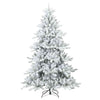 Moderne Kunstig Hengslet Juletre Snø Flocket Hvit 180 cm