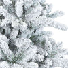 Moderne Kunstig Hengslet Juletre Snø Flocket Hvit 210 cm