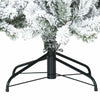 Moderne Kunstig Hengslet Juletre Snø Flocket Hvit 210 cm