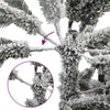 Moderne Kunstig Hengslet Juletre Snø Flocket Hvit 210 cm