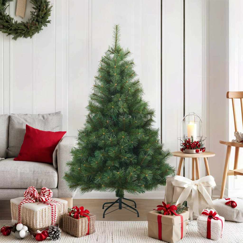 Kunstig sammensatt juletre med stativ grønn 120 cm PVC, stål