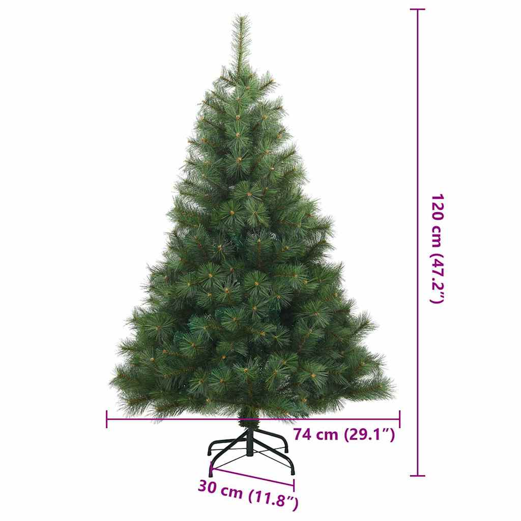 Kunstig sammensatt juletre med stativ grønn 120 cm PVC, stål