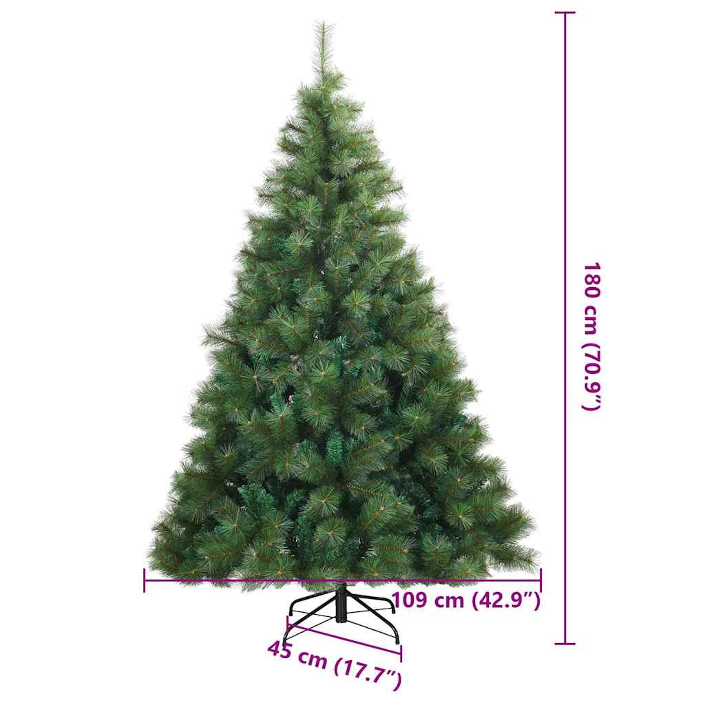 Kunstig sammensatt juletre med stativ grønn 180 cm PVC, stål