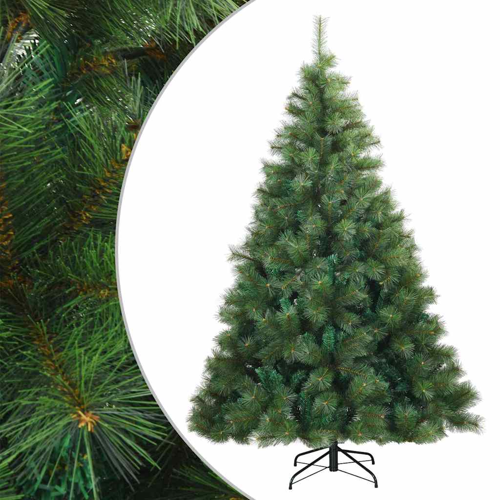 Kunstig sammensatt juletre med stativ grønn 210 cm PVC, stål