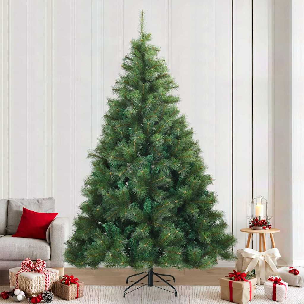 Kunstig sammensatt juletre med stativ grønn 240 cm PVC, stål