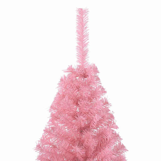 Kunstig Forhåndsopplyst Juletre med 150 LED Rosa 150 cm PVC