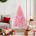 Kunstig Forhåndsopplyst Juletre med 150 LED Rosa 150 cm PVC