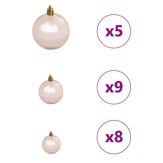 Kunstig Forhåndsopplyst Juletre med 150 LED Rosa 150 cm PVC
