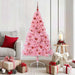 Kunstig Forhåndsopplyst Juletre med 150 LED Rosa 150 cm PVC