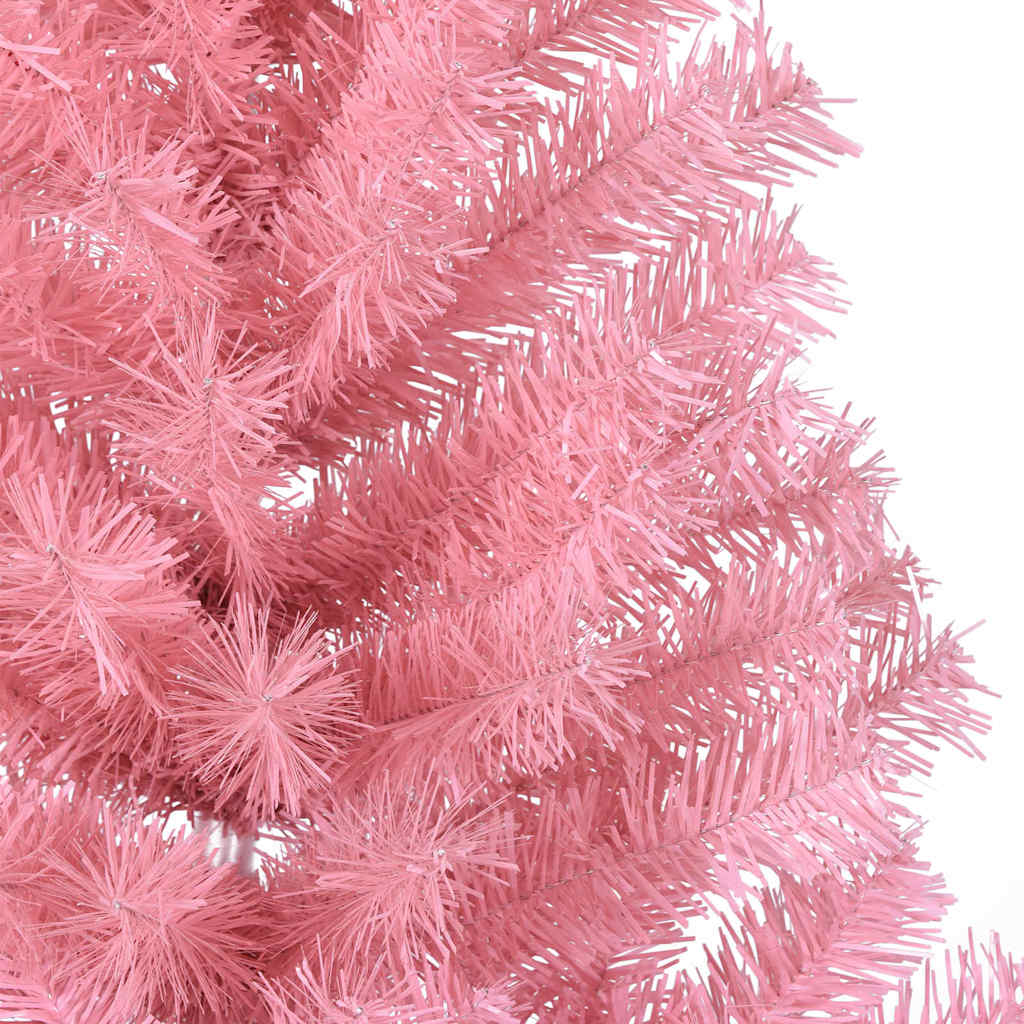 Kunstig Forhåndsopplyst Juletre med 150 LED Rosa 150 cm PVC