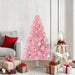 Kunstig Forhåndsopplyst Juletre med 150 LED Rosa 150 cm PVC