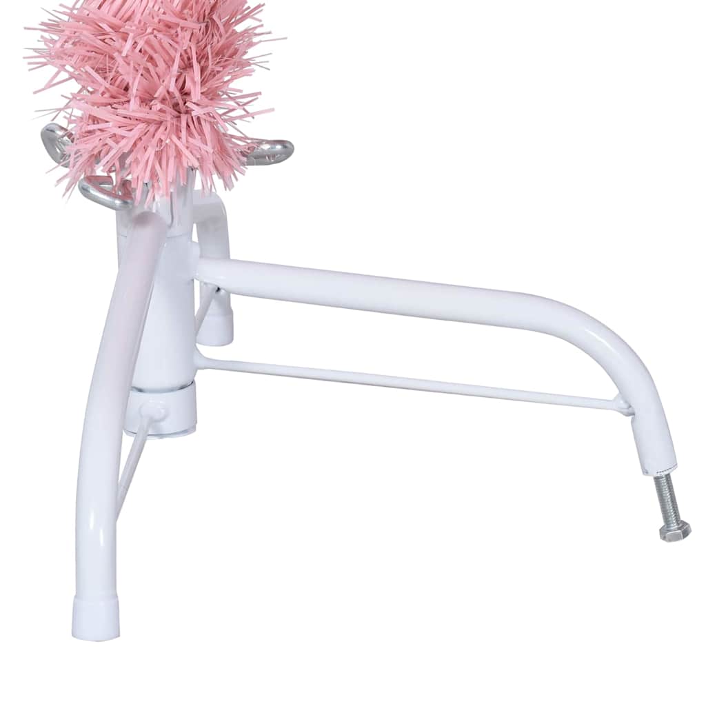 Kunstig Forhåndsopplyst Juletre med 300 LED Rosa 180 cm PVC
