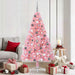 Kunstig Forhåndsopplyst Juletre med 300 LED Rosa 180 cm PVC