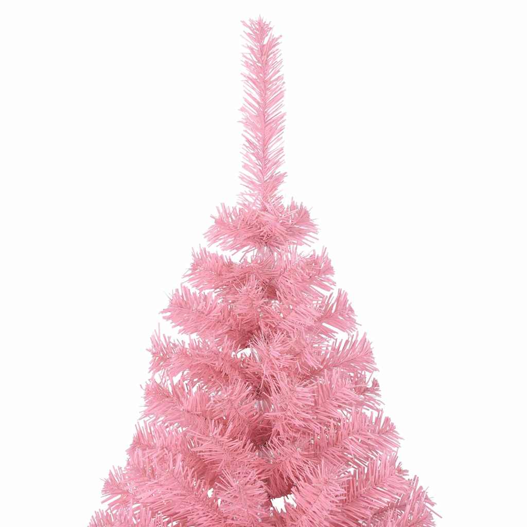 Kunstig Forhåndsopplyst Juletre med 300 LED Rosa 240 cm PVC