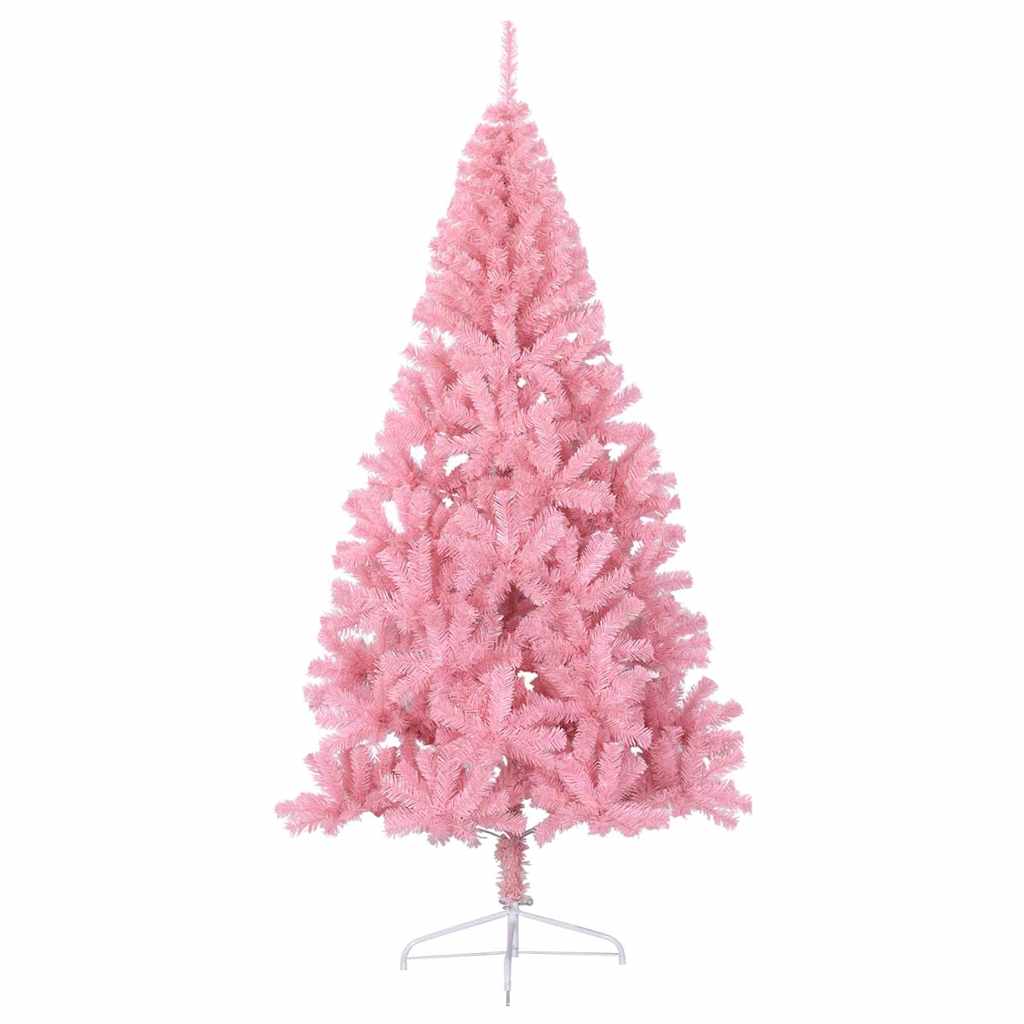 Kunstig Forhåndsopplyst Juletre med 300 LED Rosa 240 cm PVC