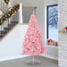 Kunstig Forhåndsopplyst Juletre med 300 LED Rosa 240 cm PVC