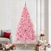 Kunstig Forhåndsopplyst Juletre med 300 LED Rosa 240 cm PVC