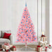 Kunstig Forhåndsopplyst Juletre med 300 LED Rosa 240 cm PVC