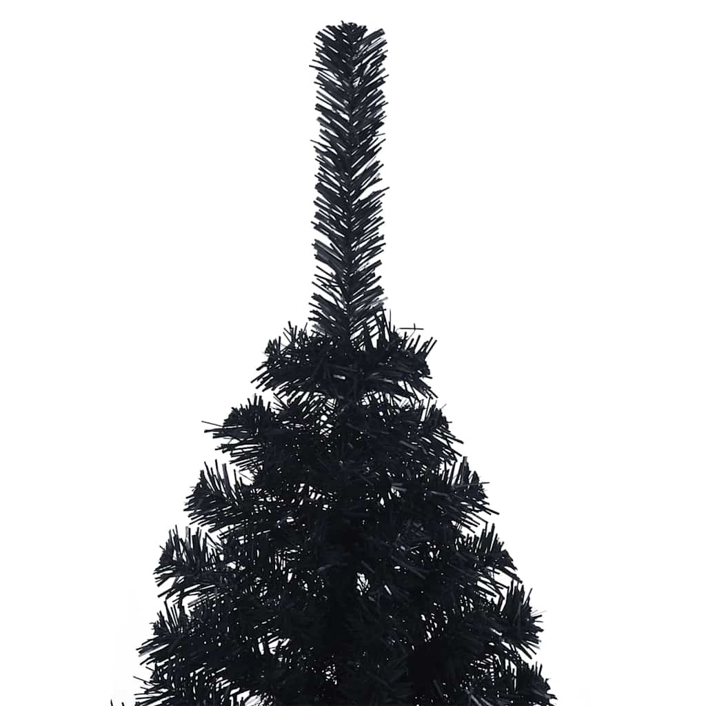 Kunstig Forhåndsopplyst Juletre med 150 LED Svart 150 cm PVC