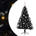 Kunstig Forhåndsopplyst Juletre med 150 LED Svart 150 cm PVC