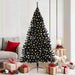 Kunstig Forhåndsopplyst Juletre med 300 LED Svart 180 cm PVC