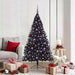Kunstig Forhåndsopplyst Juletre med 300 LED Svart 180 cm PVC vidaXL