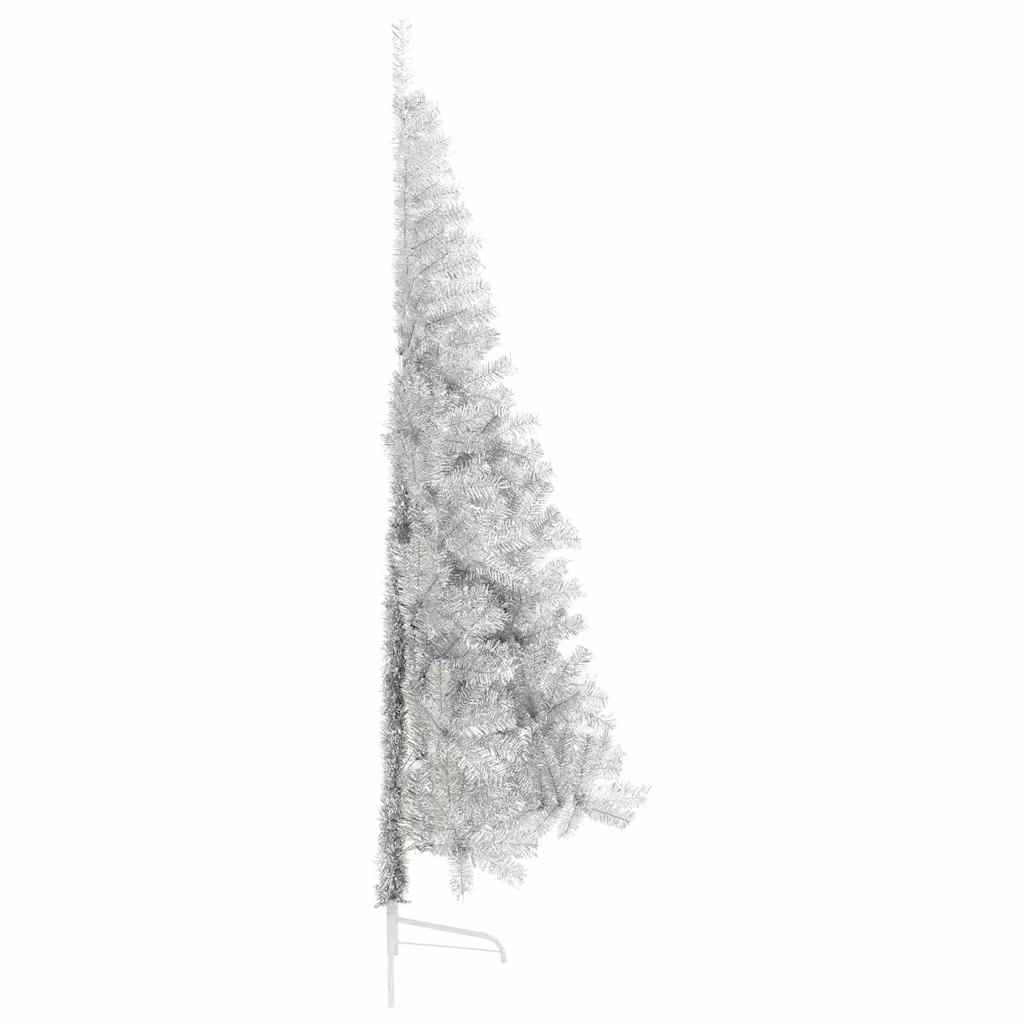 Kunstig Forhåndsopplyst Juletre med 300 LED sølv 240 cm PET