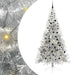 Kunstig Forhåndsopplyst Juletre med 300 LED sølv 240 cm PET