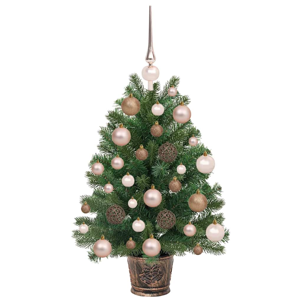 Kunstig juletre med 150 LED med stativ grønn 65 cm PE og PVC