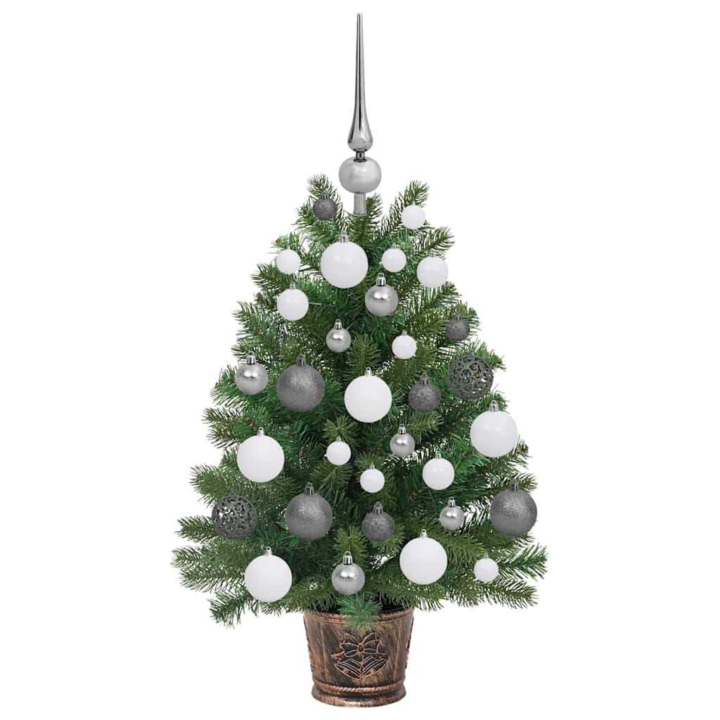 Kunstig juletre med 150 LED med stativ grønn 65 cm PE og PVC