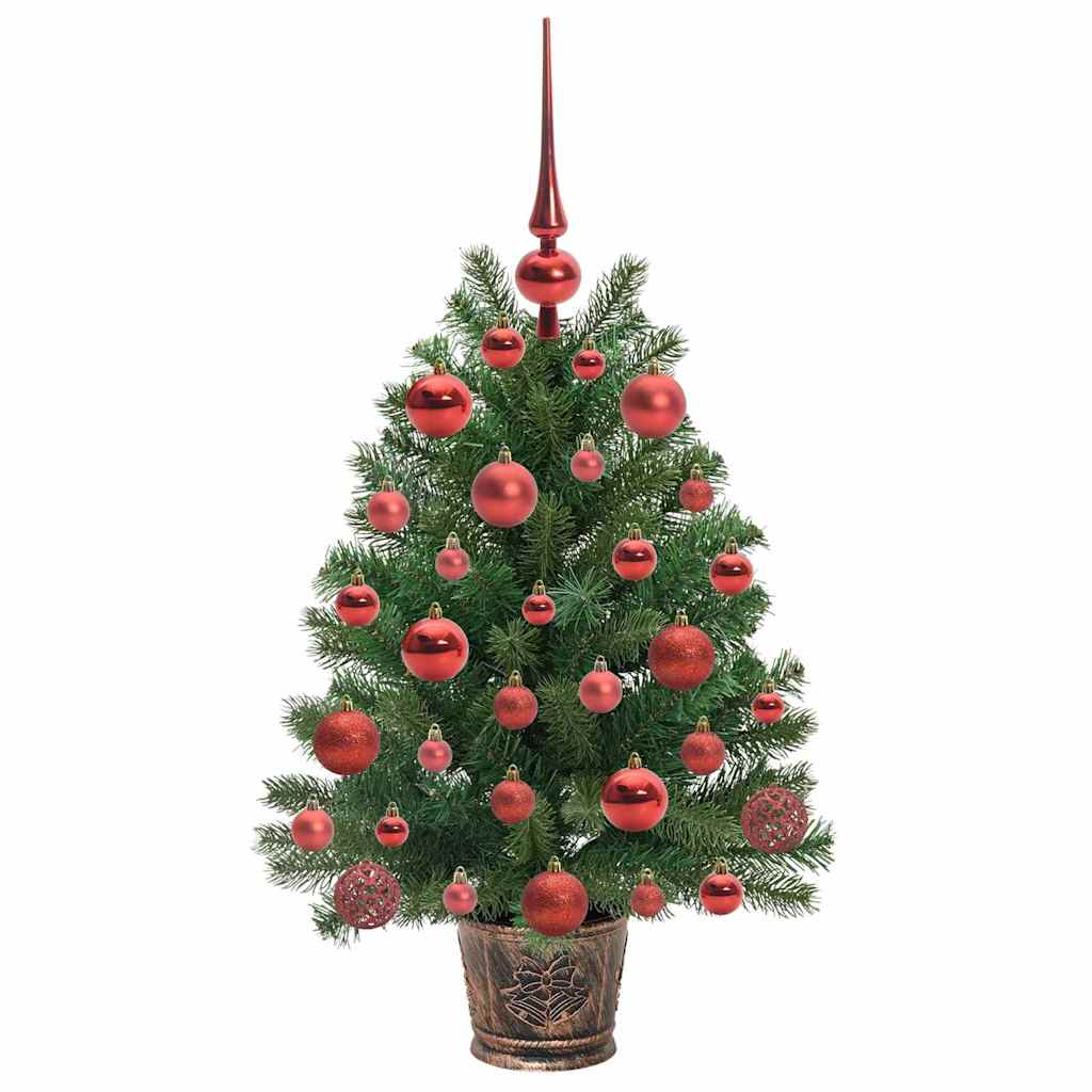 Kunstig juletre med 150 LED med stativ grønn 75 cm PE og PVC